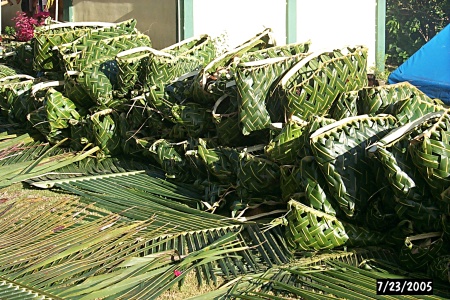 Kosraen baskets at funeral