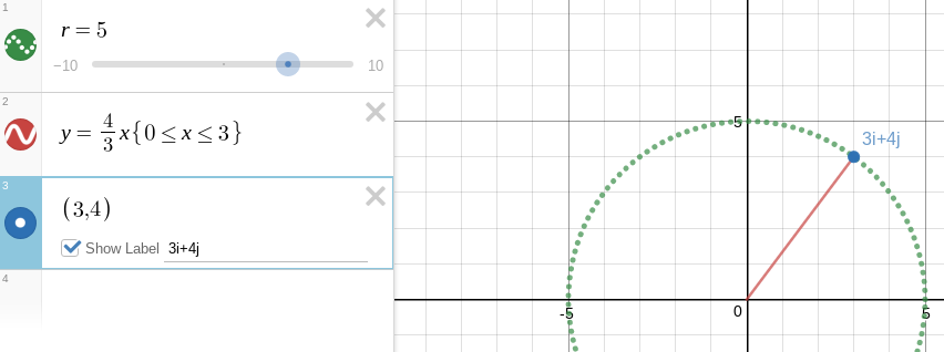 Desmos graphing calculator screen shot