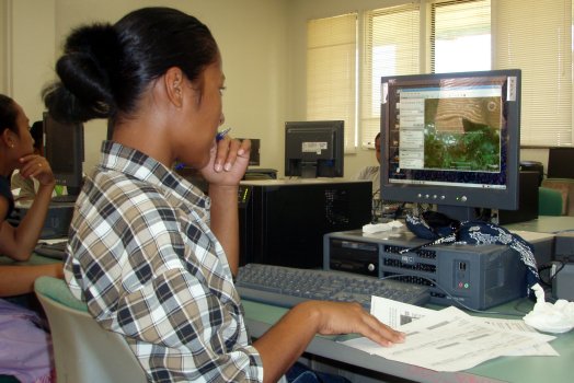 Carmen working with Google Earth.