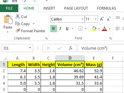 Excel 2013 xy scattergraphing