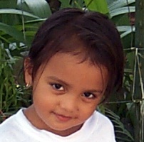 23 December 2004 Shanalin at Kosrae church practice marching