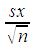 Standard error of a sample mean