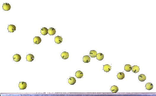 tennis ball bouncing