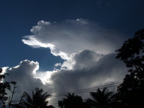 Cumulonimbus in the early morning over Pohnpei