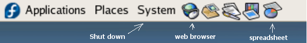 fedora menubar
