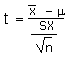 sample mean to t